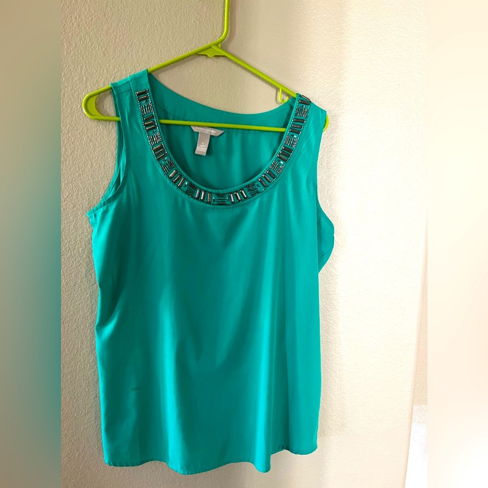 Banana Republic Dressy Tank with Beaded Neckline
